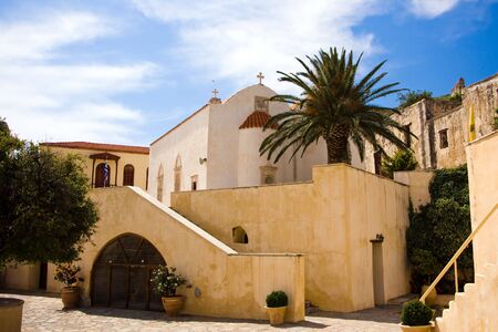 Ancient monastery of Preveli, Crete, Greeceの写真素材