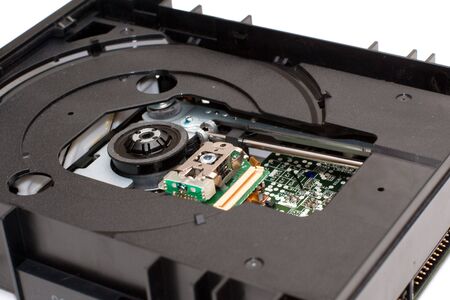 Internal structure of the DVD drive unitの写真素材