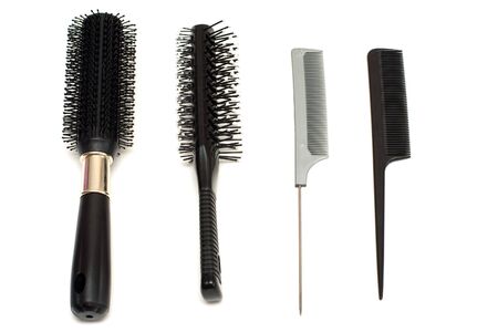Hairdresser instruments isolated on white backgroundの写真素材