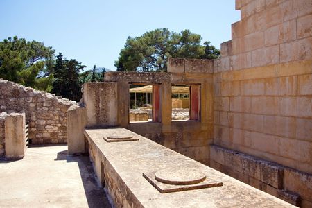 Ruins of Knossos Palace, Crete, Greeceの写真素材