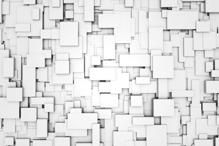Three-dimensional design from white blocks