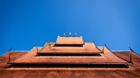 The roof of Bandaam Museum (AKA Black House or Black Temple) in Chiang Rai, Thailandの写真素材