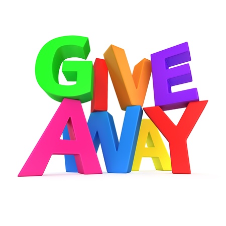 Text Giveaway made from multicolored lettersの写真素材