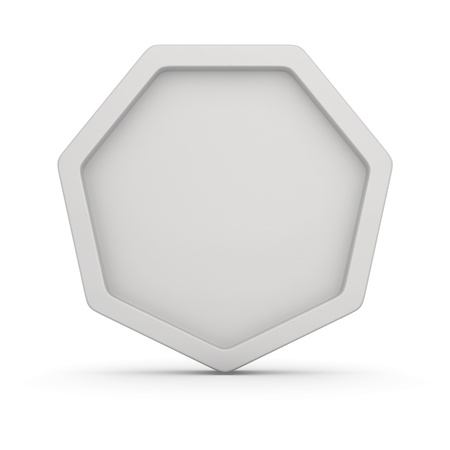 Blank badge on the white background