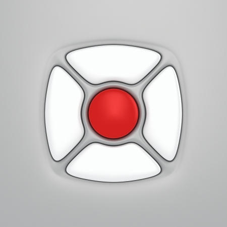 White and red  buttons of remote controlの写真素材