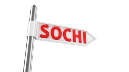 Pointer of Sochi directionの写真素材