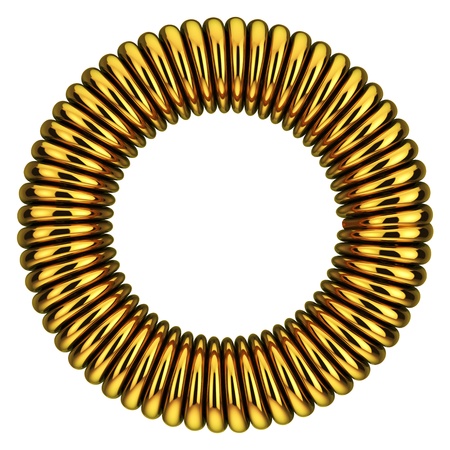 Golden circle frame of helixの写真素材