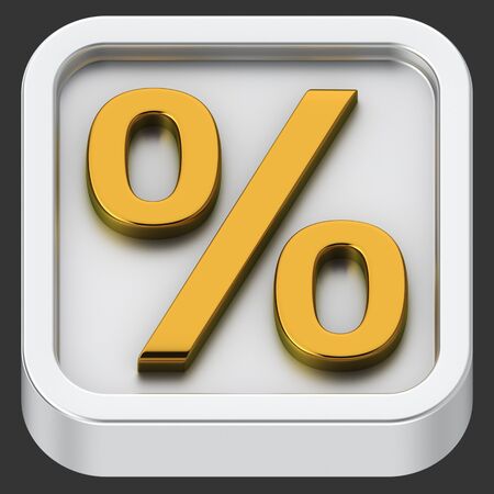 Percent symbol rounded square shape application iconの写真素材