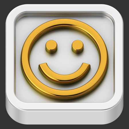 Happy smile rounded square shape application iconの写真素材