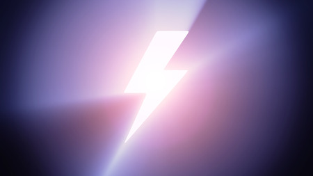 Radiant light from the symbol of lightning