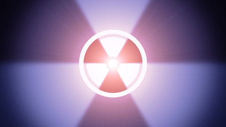 Radiant light from the symbol of radiation signの写真素材