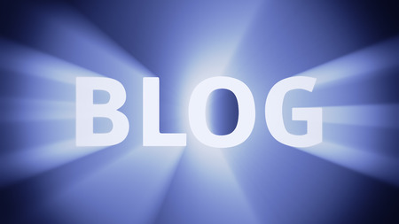 Radiant light from the word "BLOG"の写真素材