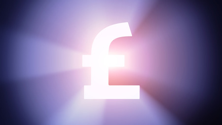 Radiant light from the symbol of poundの写真素材