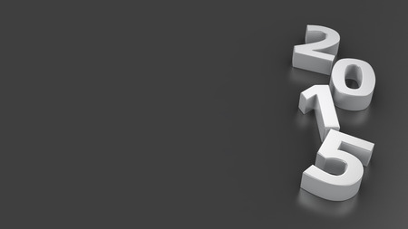 Digits of new year 2015 on black background with copyspaceの写真素材