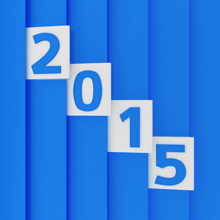Bookmarks 2015 on the blue pagesの写真素材