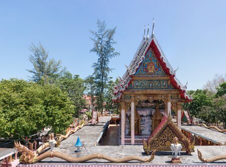 Buddhist temple Wat Phra Nang Sang in Phuket, Thailandの写真素材
