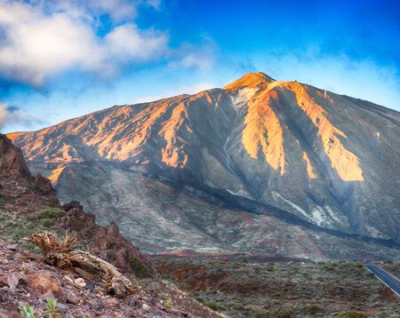 Rocky landscape of El Teide national park, Tenerife, Canary Islandsの写真素材