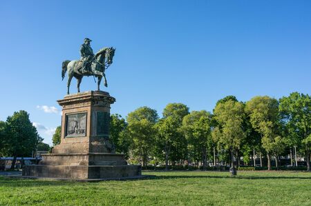 Florence, Italy - April 19, 2016. Monument of Victor Emmanuel II of Italy, king of Italy in...