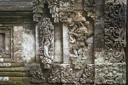Building decoration of Pura Kehen, Bali, Indonesiaの写真素材