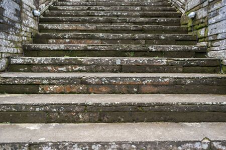 Ancient staircase in Pura Kehen, Bali, Indonesiaの写真素材