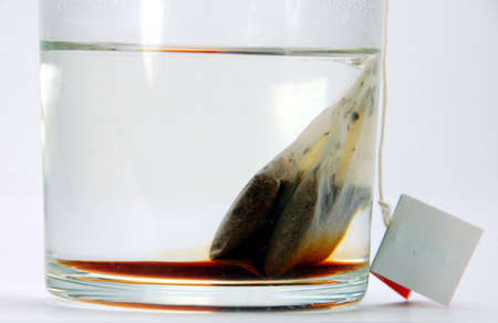 making a cup of teaの写真素材