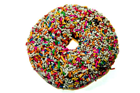 rainbow chocolate donut