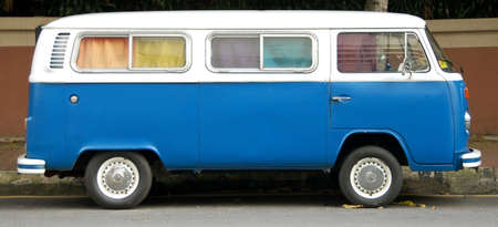 wagon in 60 style decorated with hippies symbolsの写真素材