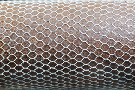 diamond shape protecting netting of a water filterの写真素材