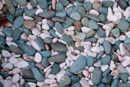 well washed river stones showing rounded shapeの写真素材