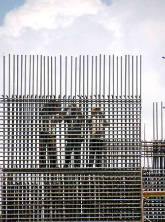 construction site showing working building a reinforcement bar  in Kuala Lumpur
