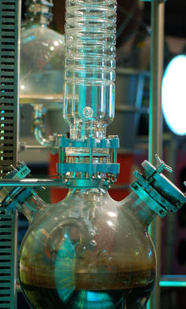experiment showing  distillation processの写真素材