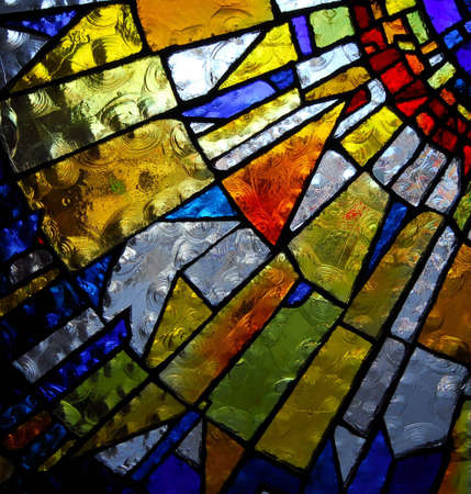 stained glass panel of churchの写真素材