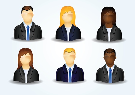 Icons of business peopleのイラスト素材
