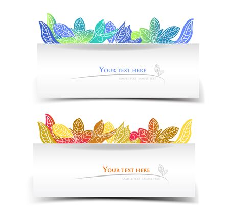 Nature banner setのイラスト素材