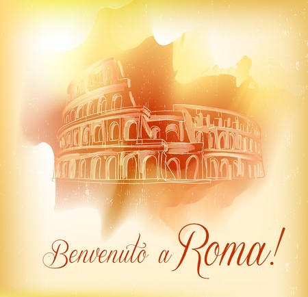 Card from Roma, vectorのイラスト素材