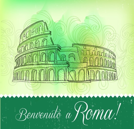 Greeting Card from Roma, vectorのイラスト素材