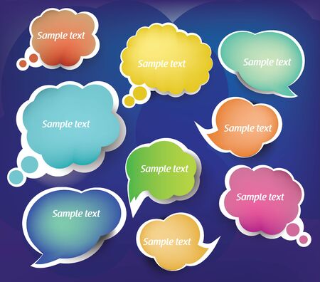 Vector think bubblesのイラスト素材
