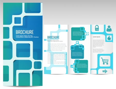 Tri fold business brochure templateのイラスト素材