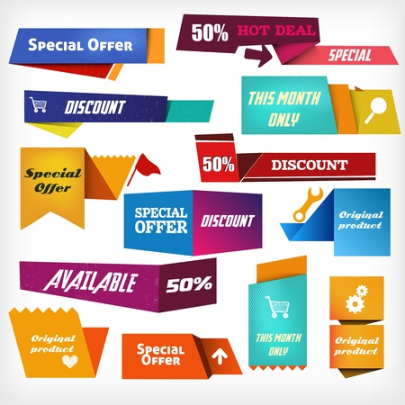 Colorful labelsのイラスト素材