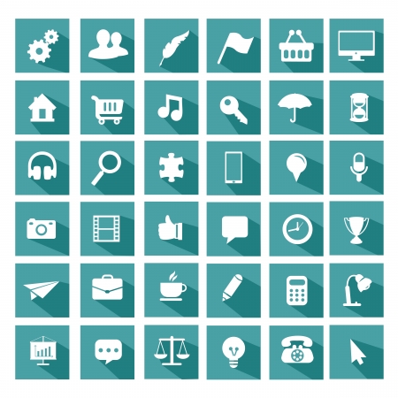 Universal flat icon set Universal flat icon set