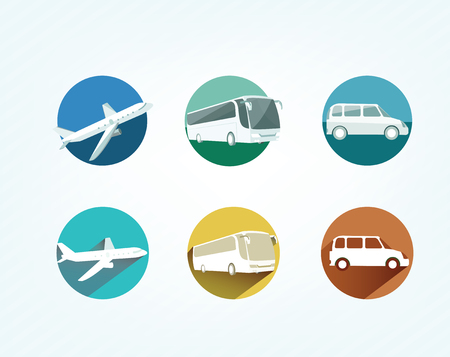 Transport icon setのイラスト素材