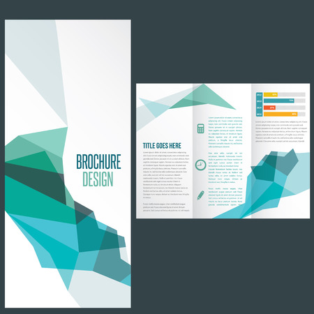 Flat design brochureのイラスト素材