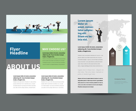 Flyer Design Template in letter sizeのイラスト素材