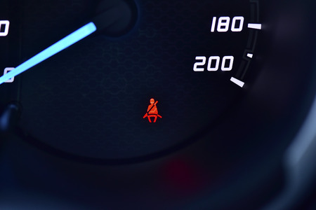 seat light in car.Car dashboard in closeupの写真素材