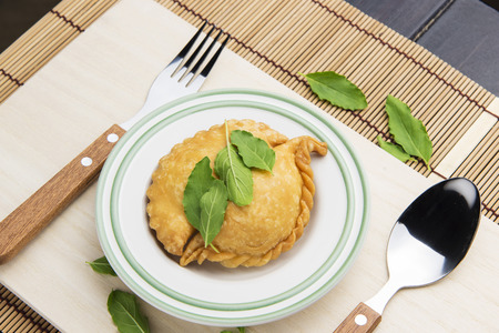 Thai curry puff on the table
