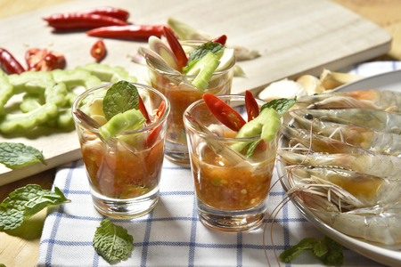 shrimp in fish sauce spicy,Thai food.の写真素材