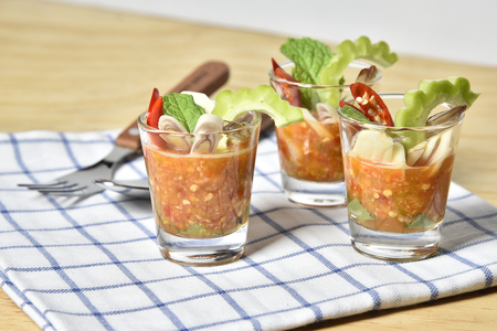 shrimp in fish sauce spicy,Thai food.の写真素材