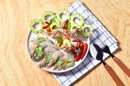 shrimp in fish sauce spicy,Thai food.の写真素材