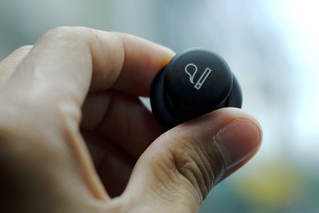 The car cigarette lighter in hand.の写真素材