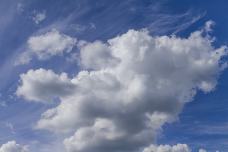 Clouds on the blue sky. Good for creating composite and brushes.の写真素材